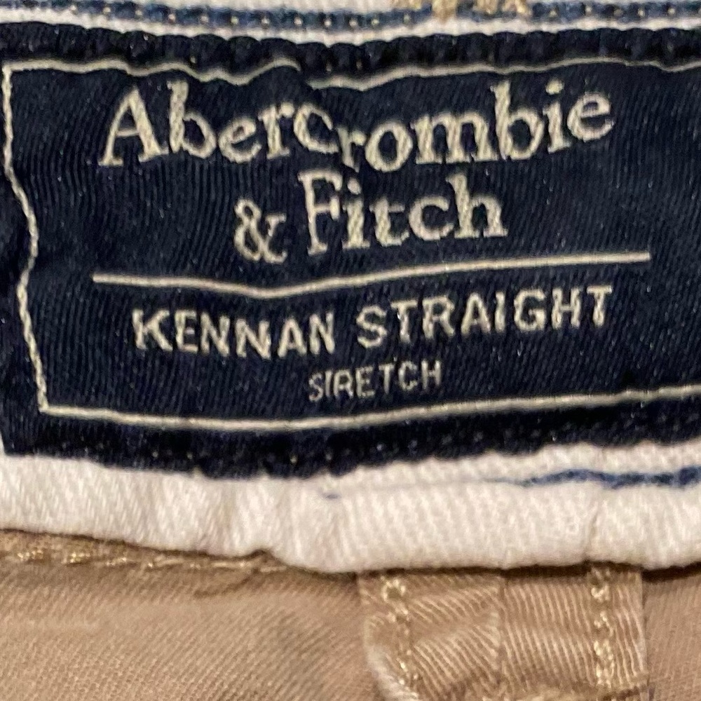 Abercrombie & Fitch Mens Khaki Kennan Straight Stretch Pants Waist 31 Length 32